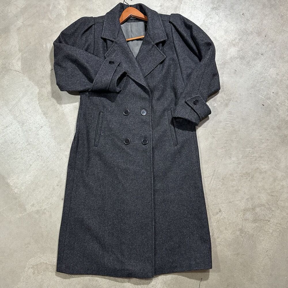 Vintage Jofeld women's wool blend double breasted maxi long coat Made in USA